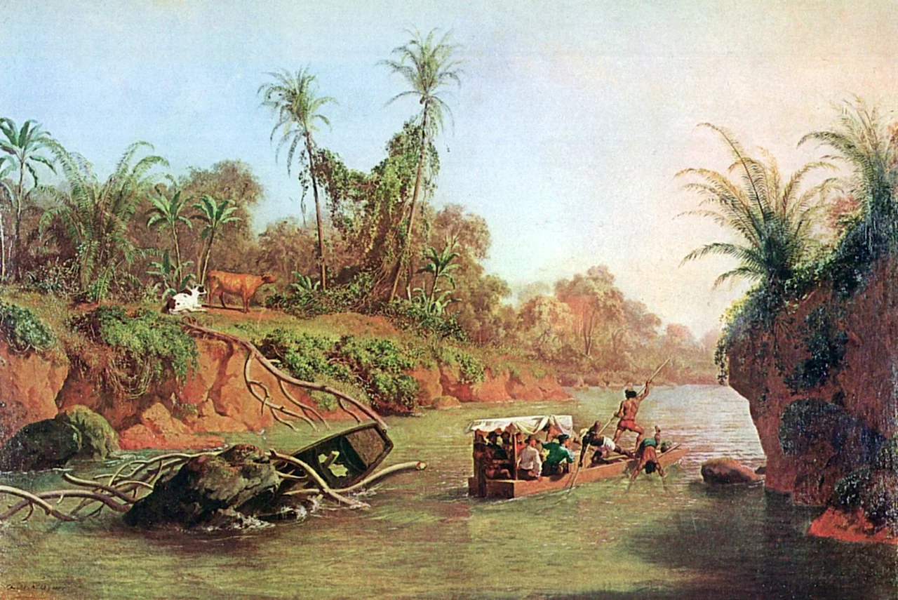 Nahl 1850, Der Isthmus von Panama auf der Höhe des Chagres River.jpg