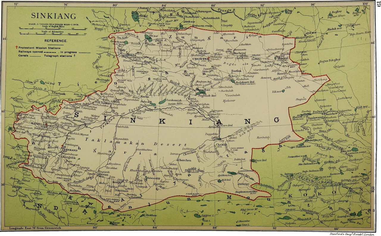 Complete atlas of China : containing separate maps of the eighteen provinces of China proper ... and of the four great dependencies ... , p.61