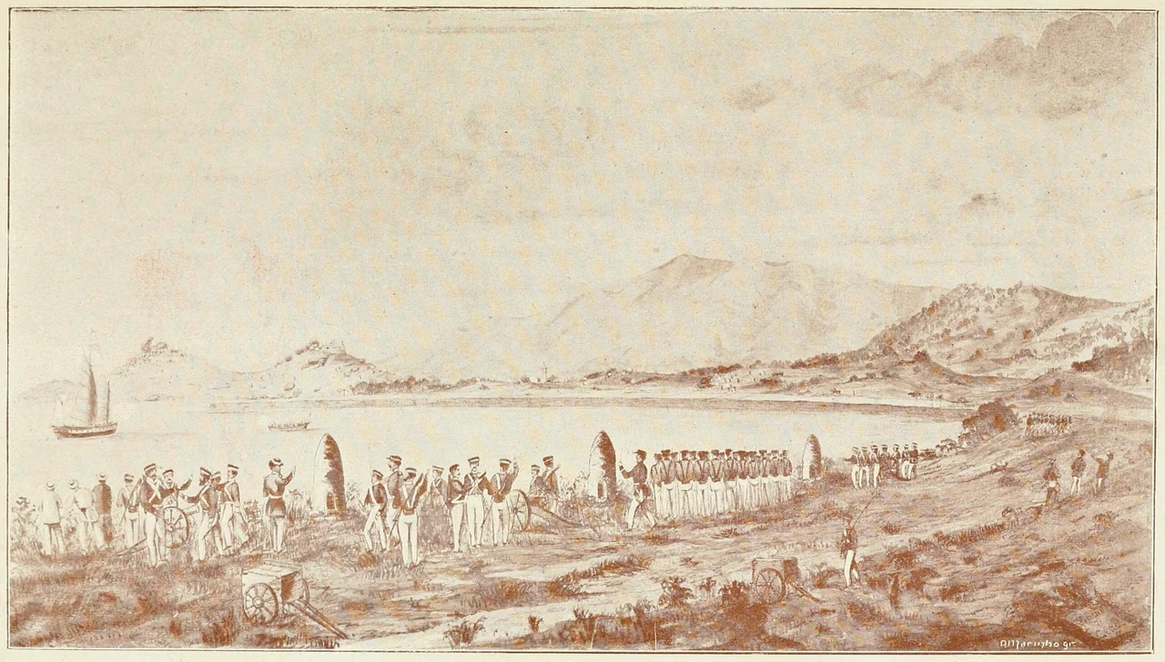 Combat at Passaleão, China. 1849. Watercolor painting by Alexandrino António de Melo(first Baron of Cercal), Macau Museum of Art collection. He was commercial agent and representative of Hong-kong, Canton &amp; Macau Steam Boat Co. Ltd., Eastern and Australian Steam Ship Co. Ltd., and China Fire Insurance Co. Ltd.